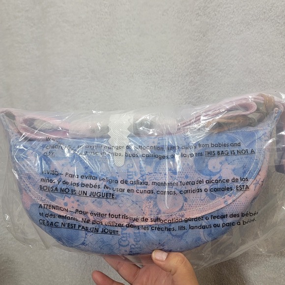 NEW! Care Bears Cheer Bear & Grumpy Bear Convertible Crossbody Belt Bag Tie Dye - Picture 7 of 9